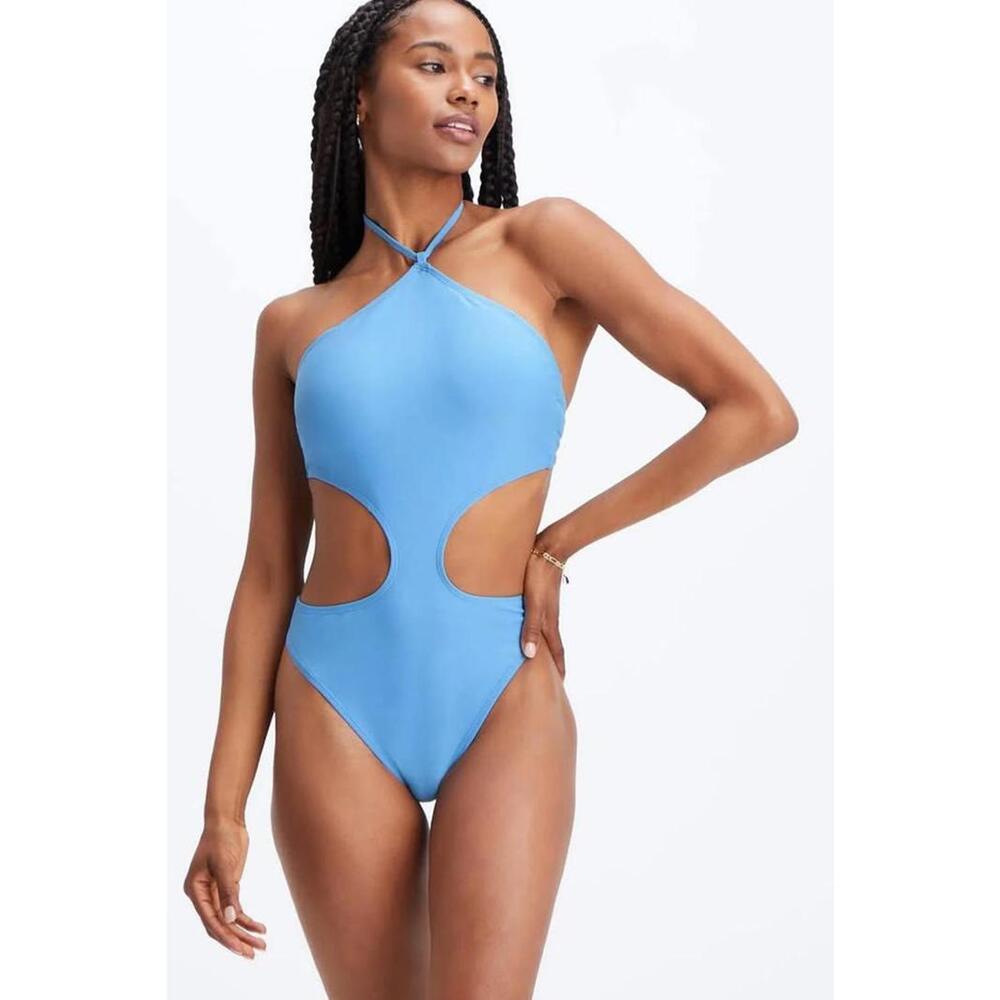 Fabletics Women’s Cutout One Piece Halter Minimal Coverage One Piece NWT Sz XXL